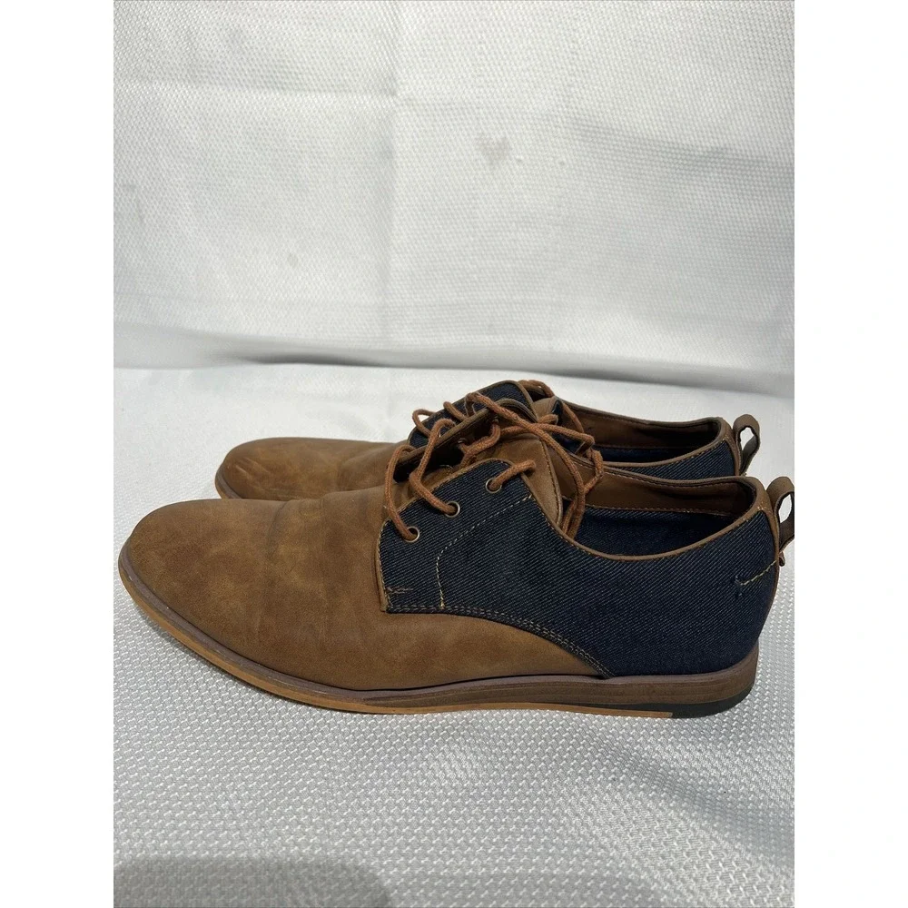 Call It Spring‎ Mens Size 10 Blue Brown Split Leather Shoes Lace Up Oxfords Work